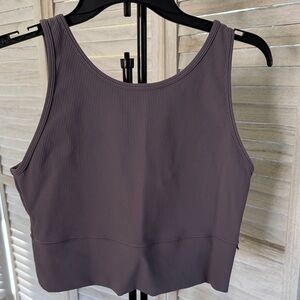 Lululemon Athletica Purple Ribbed Top EUC